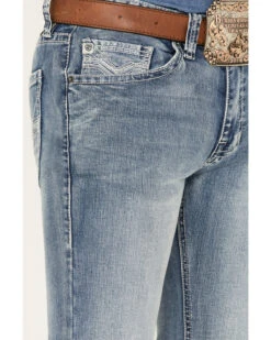 Rock & Roll Denim Men's Medium Wash Mid Rise Bootcut Jeans -Wraner Clothing Shop 2000368123 414 P4