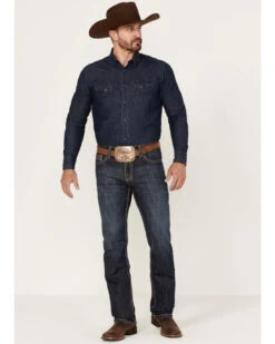 Rock & Roll Denim Men's Revolver Dark Wash Stretch Slim Straight Jeans -Wraner Clothing Shop 2000368871 416 P3