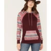 Hooey Women's Serape Stripe Contrast Print Savannah Hoodie -Wraner Clothing Shop 2000369090 642 P1