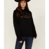 Goodie Two Sleeves Women's Don't Be All Hat & No Cowboy Black Graphic Hoodie -Wraner Clothing Shop 2000371377 001 P1