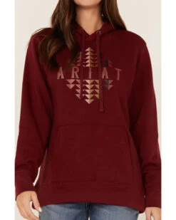 Ariat Women's R.E.A.L. Southwestern Beartooth Logo Graphic Hoodie -Wraner Clothing Shop 2000371901 600 P3