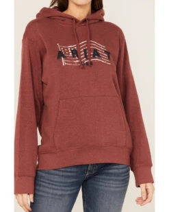 Ariat Women's R.E.A.L. USA Chest Logo Hoodie -Wraner Clothing Shop 2000371929 600 P3