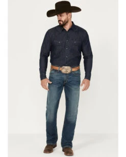 Ariat Men's M4 Cayman Ramos Medium Wash Relaxed Boot Stretch Denim Jeans