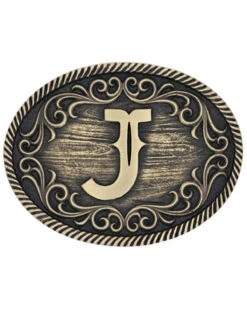 Montana Silversmiths Filigree Initial J Belt Buckle