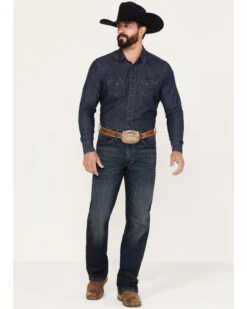 Wrangler 20x Men's 33MWX Iron Dark Wash Extreme Relaxed Straight Stretch Denim Jeans