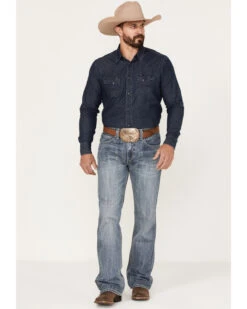 Rock & Roll Denim Men's Relaxed Fit Ladder Stitch Bootcut Jeans 8 Rock & Roll Denim Men's Relaxed Fit Ladder Stitch Bootcut Jeans -Wraner Clothing Shop 2000375482 414 P3