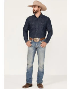Rock & Roll Denim Men's Slim Fit Straight Rope Stitch Pocket Bootcut Jeans -Wraner Clothing Shop 2000375484 412 P3