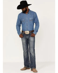 Rock & Roll Denim Men's Pistol Medium Vintage Wash Straight Jeans -Wraner Clothing Shop 2000375487 414 P3