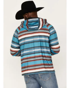 Rock & Roll Denim Men's Serape Stripe Print Hooded Sweatshirt -Wraner Clothing Shop 2000376205 402 P4