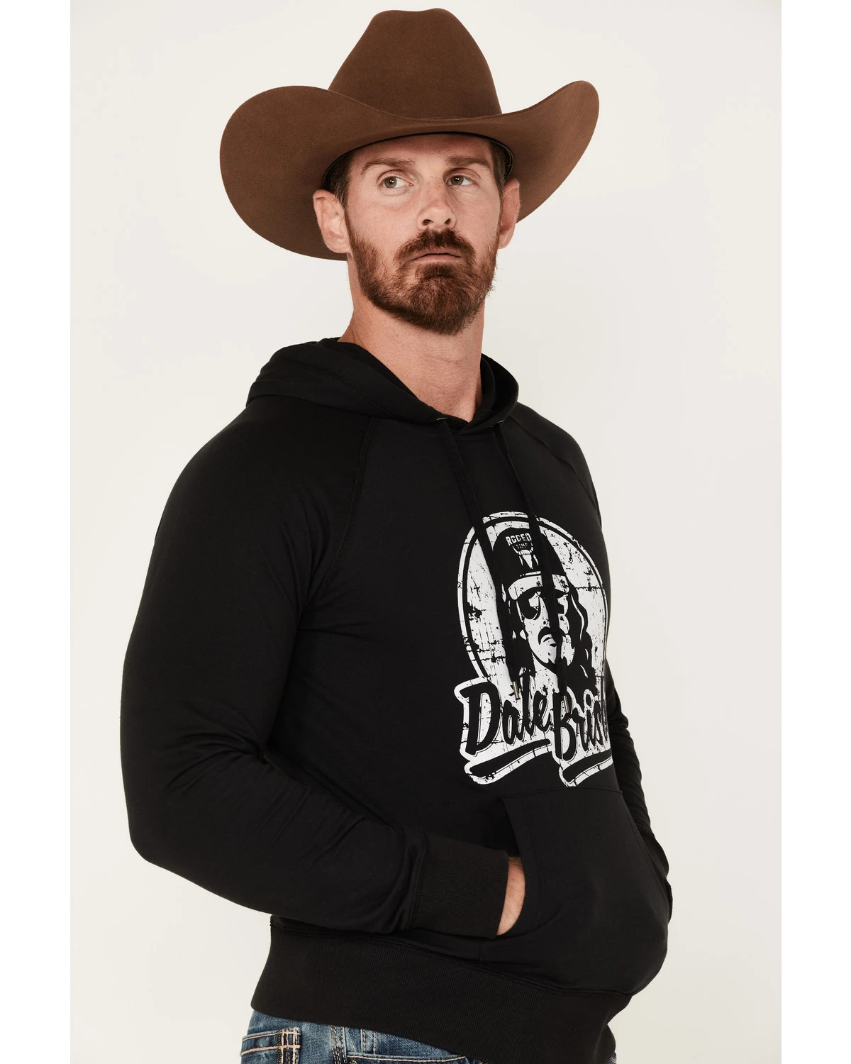 Rock & Roll Denim Men's Dale Brisby Logo Graphic Hooded Sweatshirt 4 Rock & Roll Denim Men's Dale Brisby Logo Graphic Hooded Sweatshirt - Image 2