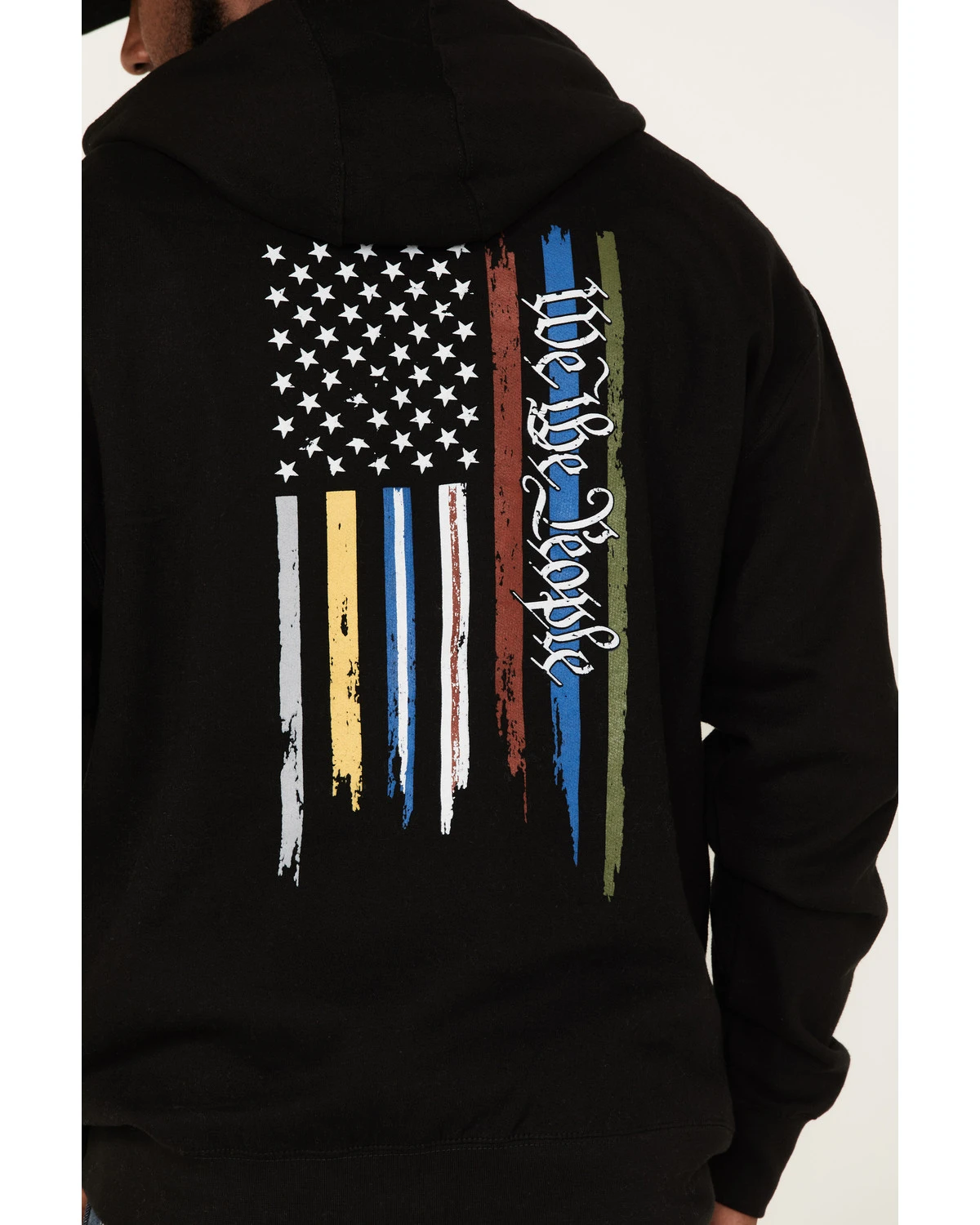 Howitzer Men's We Honor Patriotic Hooded Sweatshirt 6 Howitzer Men's We Honor Patriotic Hooded Sweatshirt - Image 4