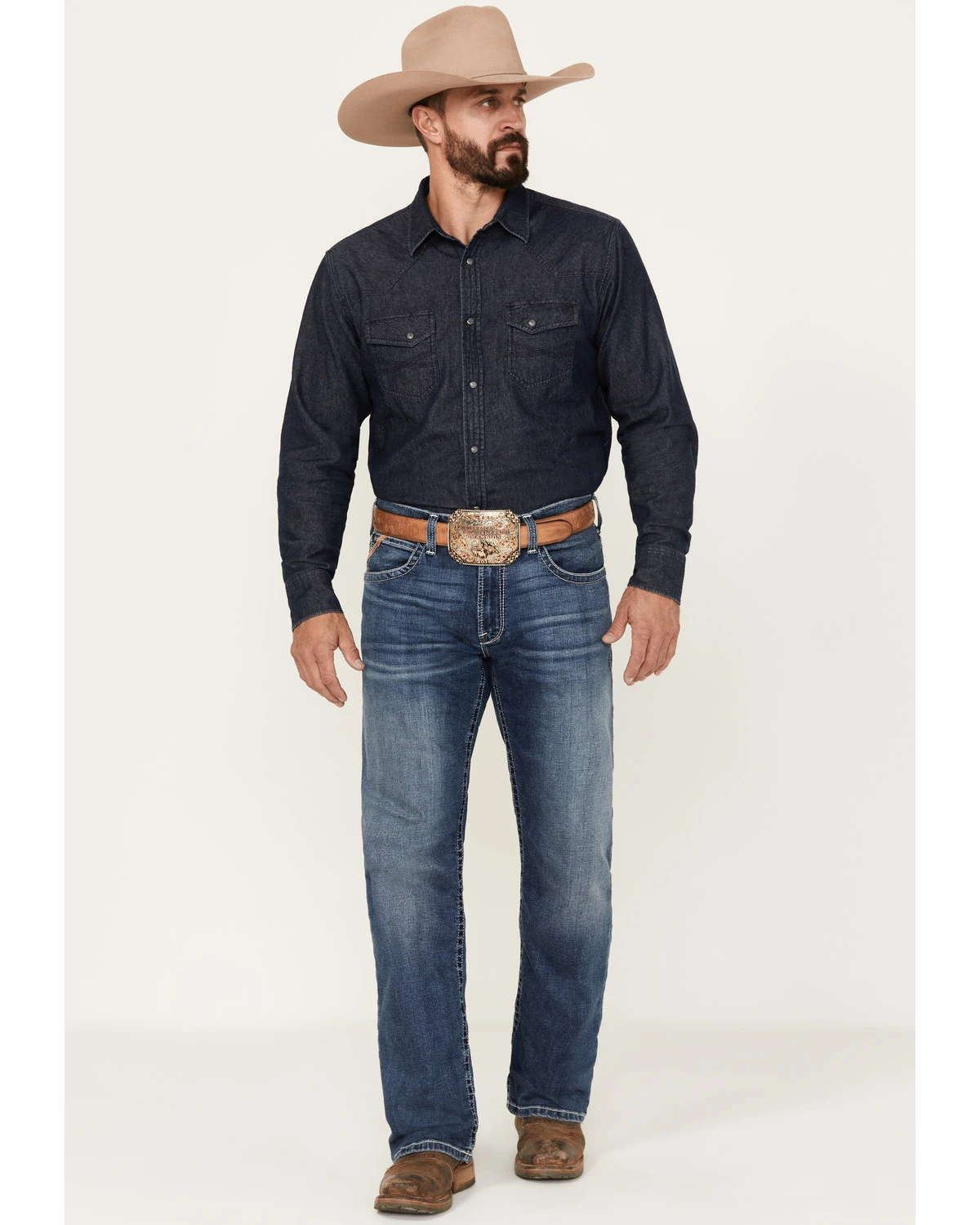 Ariat Men's M4 Relaxed Hugo Boot Cut Stretch Denim Jeans 3 Ariat Men's M4 Relaxed Hugo Boot Cut Stretch Denim Jeans