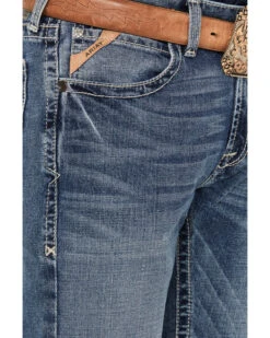 Ariat Men's M5 Fargo Bauer Medium Wash Low Rise Straight Leg Stretch Denim Jeans -Wraner Clothing Shop 2000377340 400 P2