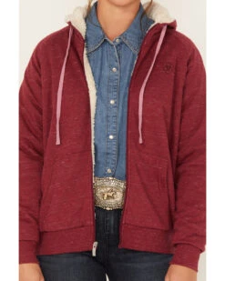 Ariat Women's R.E.A.L Sherpa Full Zip Sweatshirt Hoodie -Wraner Clothing Shop 2000377718 640 P3