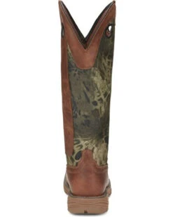 Justin Men's Rush Strike Camo Shaft Leather Pull On Snake Boots - Square Toe -Wraner Clothing Shop 2000378668 340 P5