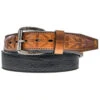 Hooey Men's Brown & Black Bullhide Leather Belt -Wraner Clothing Shop 2000379067 933 P1