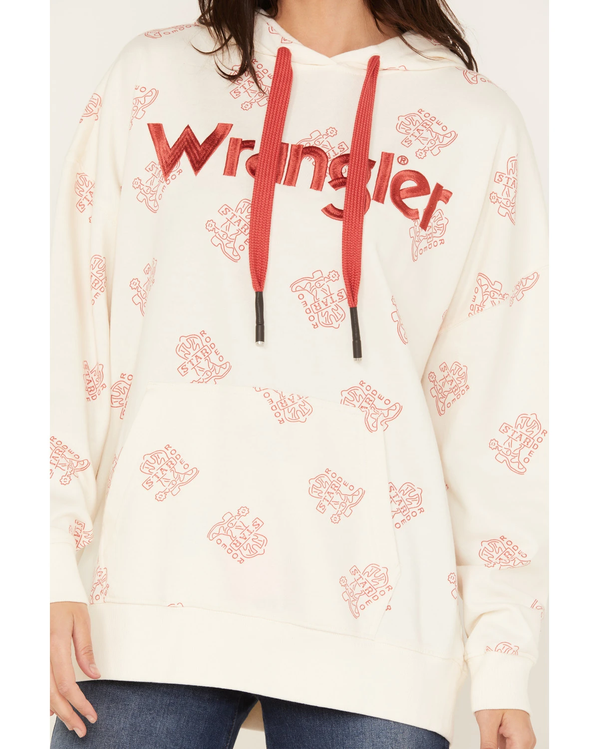 Wrangler Women's Boot Toss Embroidered Hoodie 5 Wrangler Women's Boot Toss Embroidered Hoodie - Image 3