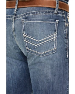 Cinch Men's Ian Medium Stonewash Slim Boot Performance Stretch Denim -Wraner Clothing Shop 2000380103 402 P4