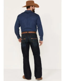 Cinch Men's Carter 2.0 Dark Rinse Relaxed Boot Performance Stretch Denim Jeans -Wraner Clothing Shop 2000380104 402 P3