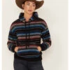 RANK 45 Women's Serape Stripe Plush Fleece Hoodie 1 RANK 45 Women's Serape Stripe Plush Fleece Hoodie -Wraner Clothing Shop 2000380744 001 P1