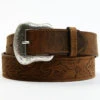 Cody James Men's Brown Floral Embossed Leather Belt -Wraner Clothing Shop 2000381498 200 P1
