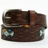 Red Dirt Hat Co. Men's Southwestern Print Buffalo Inlay Tooled Leather Belt 2 Red Dirt Hat Co. Men's Southwestern Print Buffalo Inlay Tooled Leather Belt -Wraner Clothing Shop 2000382073 200 P1