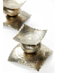 J. Alexander Short Pair Stamped Candle Holders -Wraner Clothing Shop 2000384035 040 P2