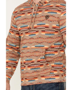 Rock & Roll Denim Men's Southwestern Print Hooded Sweatshirt -Wraner Clothing Shop 2000385202 280 P3