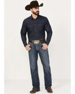 Rock & Roll Denim Men's Double Barrel Medium Vintage Wash Relaxed Bootcut Reflex Denim Jeans -Wraner Clothing Shop 2000386194 414 P3