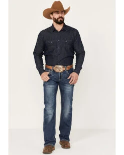 Rock & Roll Denim Men's Medium Wash Straight Reflex Denim Jeans -Wraner Clothing Shop 2000386196 414 P3