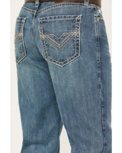 Rock & Roll Denim Men's Double Barrel Medium Wash Relaxed Straight Jeans -Wraner Clothing Shop 2000386202 414 P2
