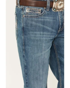 Rock & Roll Denim Men's Double Barrel Medium Wash Relaxed Straight Jeans -Wraner Clothing Shop 2000386202 414 P4