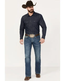 Rock & Roll Denim Men's Pistol Medium Vintage Wash Bootcut Reflex Denim Jeans -Wraner Clothing Shop 2000386203 414 P3
