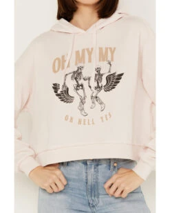 Cleo + Wolf Women's Oh My My Cropped Hoodie -Wraner Clothing Shop 2000386287 661 P3