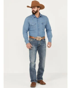 Rock & Roll Denim Men's Revolver Light Vintage Wash Slim Straight Stretch Reflex Denim Jeans -Wraner Clothing Shop 2000387627 412 P3