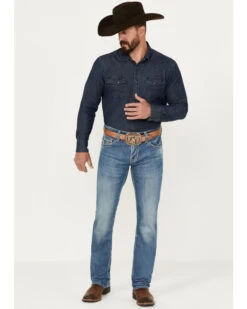 Rock & Roll Denim Men's Rifle Medium Vintage Wash Skinny Stretch ReFlex Denim Jeans -Wraner Clothing Shop 2000387630 414 P3