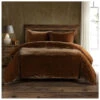 HiEnd Accents Copper Stella Faux Silk & Velvet Super King Duvet Cover Set -Wraner Clothing Shop 2000388467 219 P1