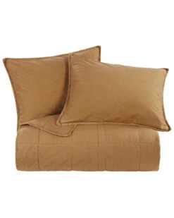 HiEnd Accents Terracotta Stonewashed Cotton Canvas Full/Queen Coverlet Set -Wraner Clothing Shop 2000388497 000 P2