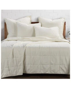 HiEnd Accents Natural Stonewashed Cotton Canvas King Coverlet Set
