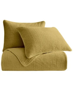 HiEnd Accents Tuscan Stonewashed Cotton & Velvet 3-Piece Full/Queen Quilt Set -Wraner Clothing Shop 2000388511 800 P2