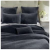 HiEnd Accents Navy Stonewashed Cotton & Velvet 3-Piece King Quilt Set -Wraner Clothing Shop 2000388519 410 P1