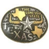 AndWest Men's Antique Gold & Silver The Long Star State Texas Belt Buckle 2 AndWest Men's Antique Gold & Silver The Long Star State Texas Belt Buckle -Wraner Clothing Shop 2000389036 040 P1