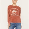 Changes Women's Bucking Horse Yellowstone Crew Neck Sweatshirt -Wraner Clothing Shop 2000393498 220 P1