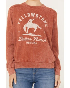Changes Women's Bucking Horse Yellowstone Crew Neck Sweatshirt -Wraner Clothing Shop 2000393498 220 P3