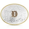 Montana Silversmiths Classic Western Oval Two-Tone Initial Belt Buckle - D -Wraner Clothing Shop 2000396045 040 P1