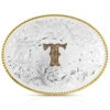 Montana Silversmiths Classic Western Oval Two-Tone Initial Belt Buckle - T -Wraner Clothing Shop 2000396061 040 P1