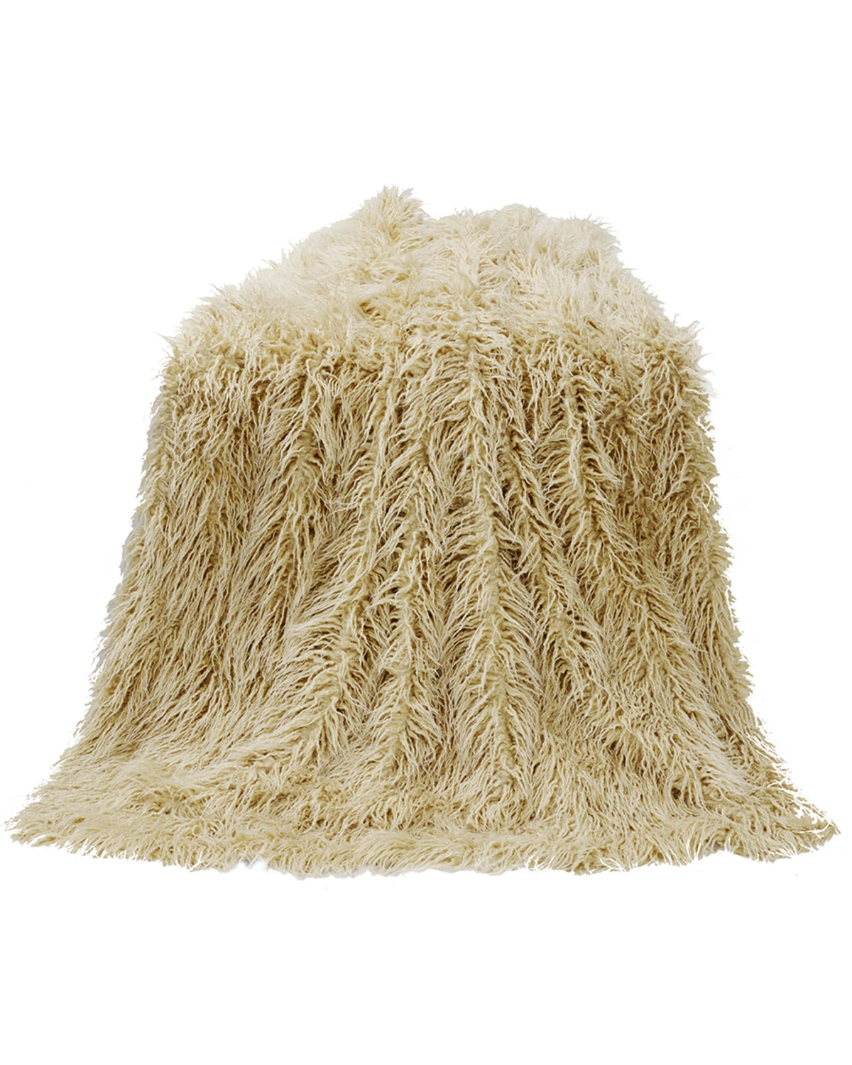 Mongolian Faux Fur Throw, 50X60 Cream 3 Mongolian Faux Fur Throw, 50X60 Cream