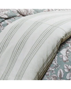 HiEnd Accents Prescott Taupe Stripe Duvet - Super Queen