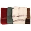 HiEnd Accents Three-Piece Embroidered Barbed Wire Bath Towel Set - Turquoise -Wraner Clothing Shop 284Q39 64 P1