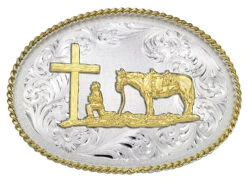 Montana Silversmiths 1340 Series Christian Cowboy Western Belt Buckle